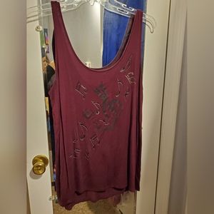 Maroon Tie back Tanktop